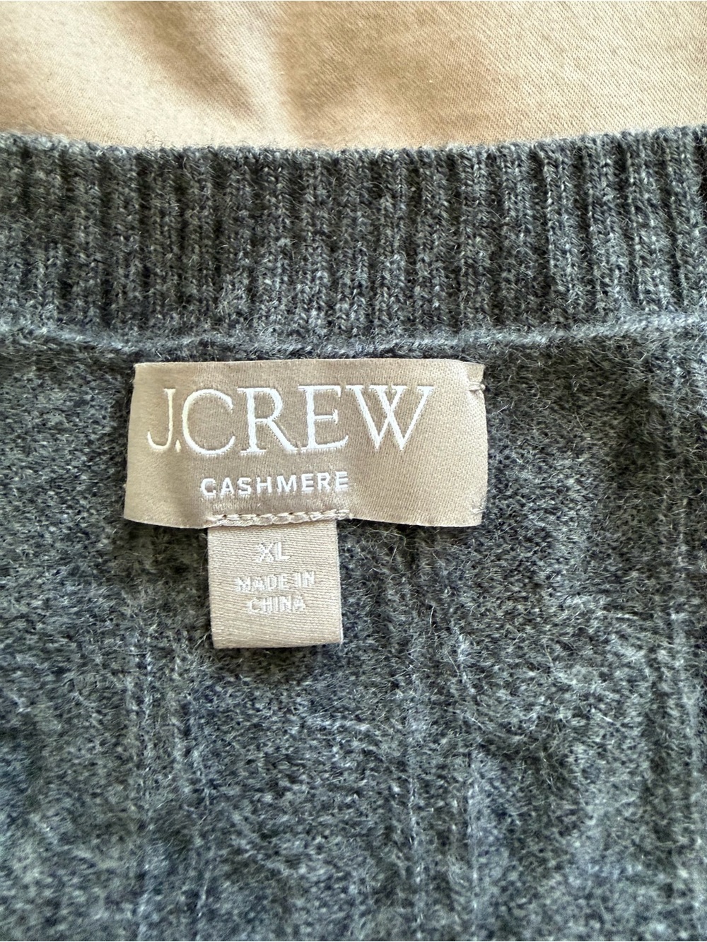 J. Crew CASHMERE Gray Cable-Knit Button Front Vest with Gold Buttons - Picture 4 of 4